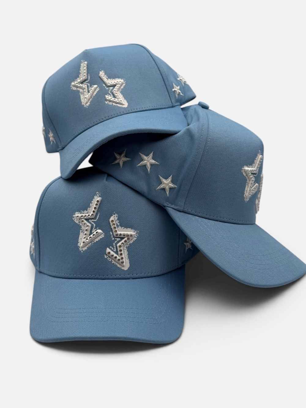 Snap-Back Star Trucker Hat For Men - Blue